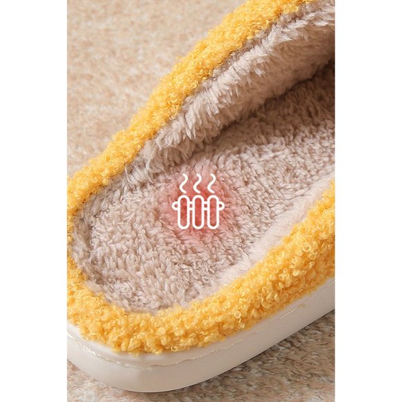 NEW Smile Smiley Happy Face CUTE Plush Soft Cozy Comfy Anti Skid Slip On Slipper - Picture 5 of 14
